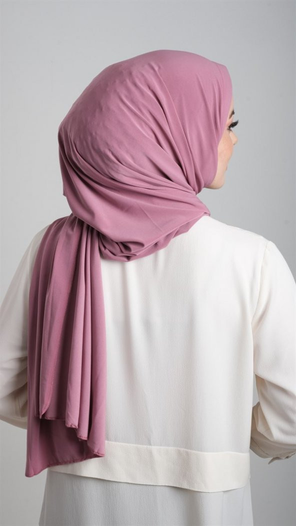 Gül Kurusu Pratik Hazır Geçmeli Eşarp Sandy Kumaş Sade 1817_18 - 3