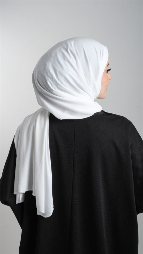 Krem Pratik Hazır Geçmeli Eşarp Sandy Kumaş Sade 1817_40 - 3