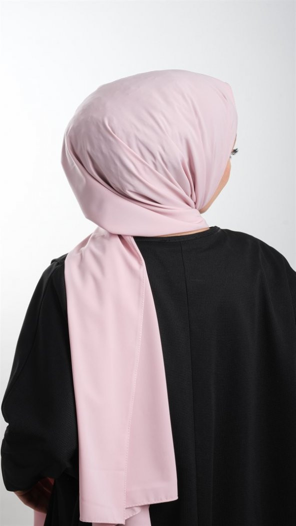 Pembe Düz Klasik Şal Medine İpeği Sade 202103_04 - 2