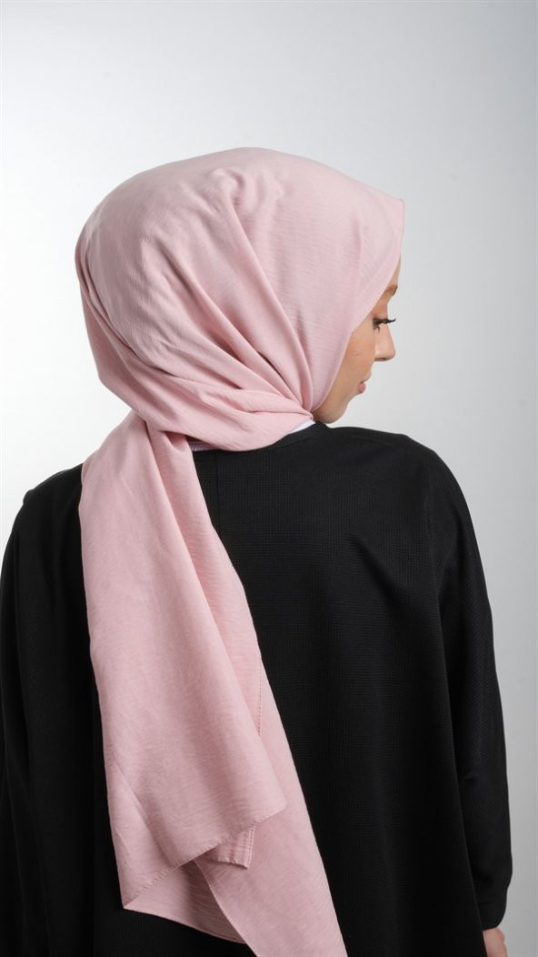 Pembe Düz Klasik Şal Pamuk Caz Sade 202105_04 - 3