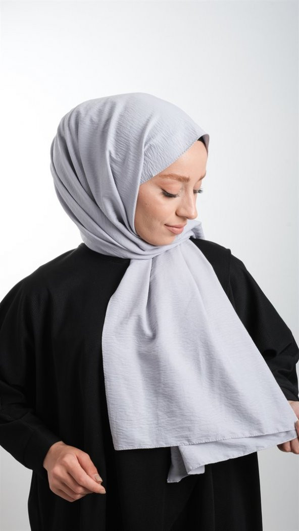 Gri Düz Klasik Şal Pamuk Caz Sade 202105_15