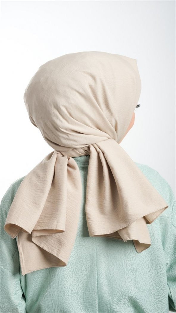 Bej Düz Klasik Şal Pamuk Caz Sade 202105_12 - 4