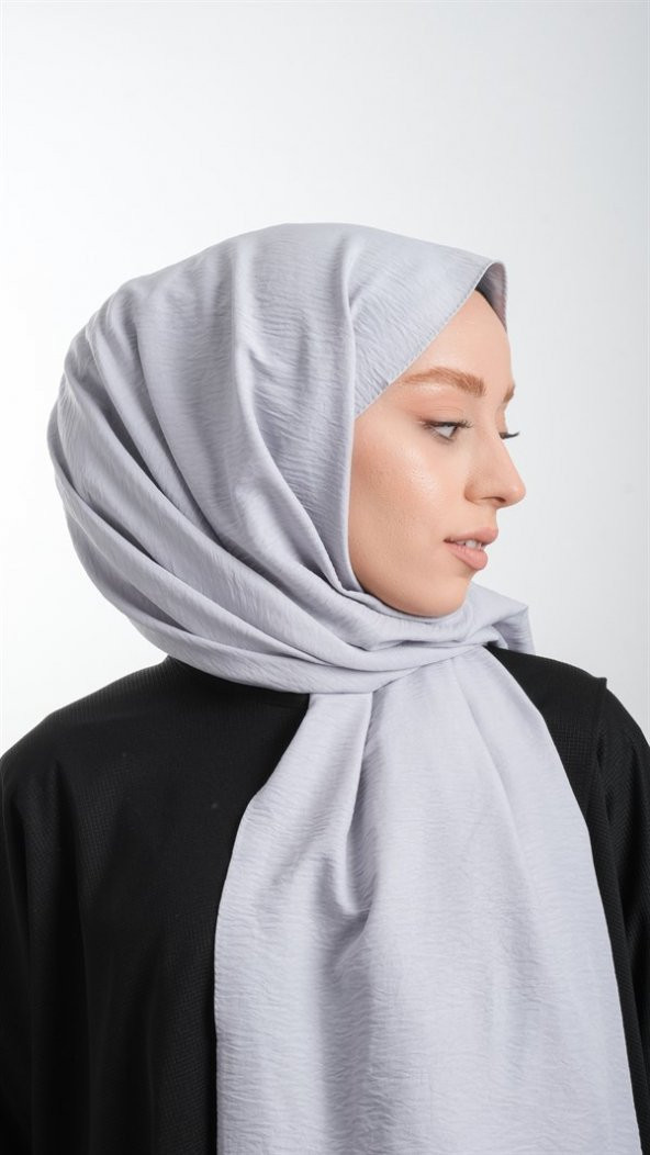 Gri Düz Klasik Şal Pamuk Caz Sade 202105_15 - 2