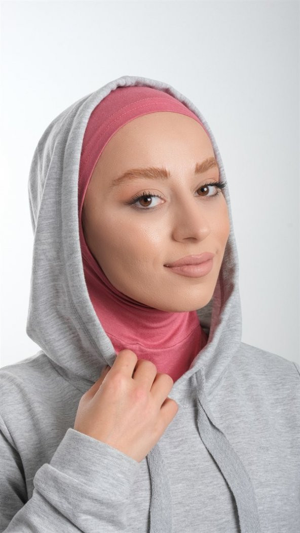 Violet Pratik Hazır Geçmeli Tesettür Bone Sandy Kumaş Spor Hijab 2113_21 - 4