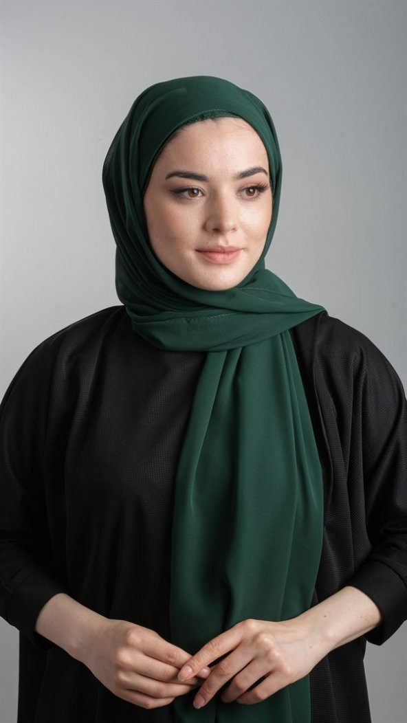 Zümrüt Pratik Hazır Geçmeli Şal Şifon Boru Boneli 3001_37 - 4