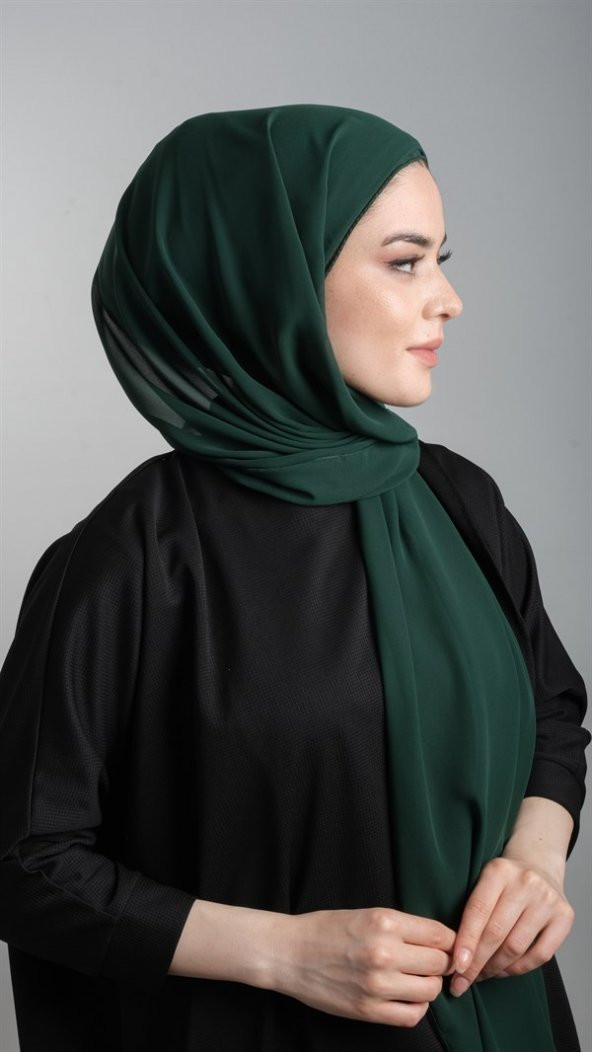 Zümrüt Pratik Hazır Geçmeli Şal Şifon Boru Boneli 3001_37 - 5