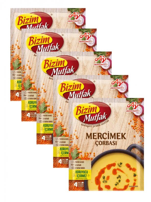 MERCİMEK ÇORBA SETİ, 5x65 gr
