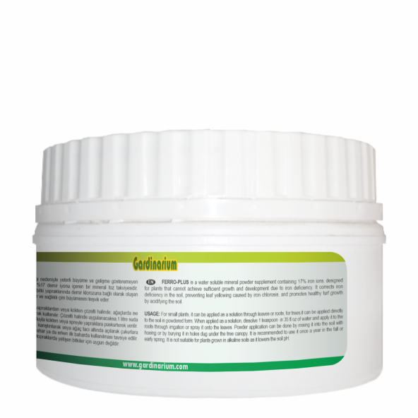 Gardinarium FERRO-PLUS / POWDER (Bitkiler için Demir Takviyesi) 250 gr - 3