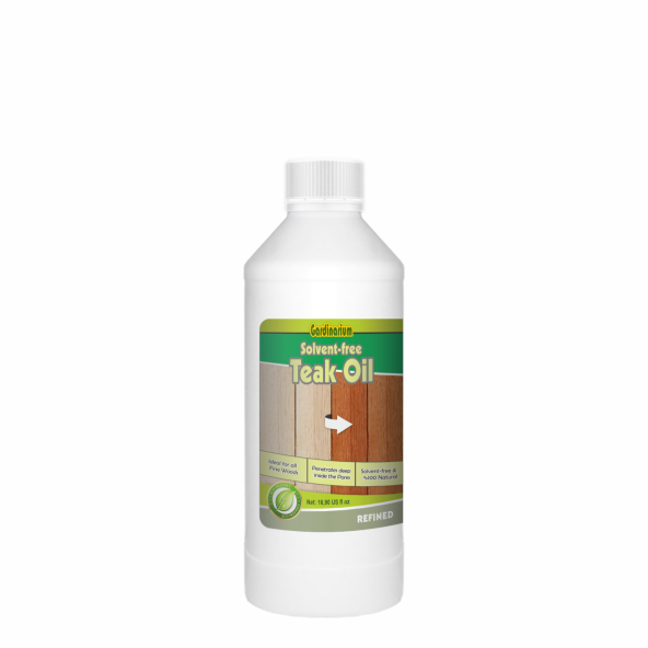 Gardinarium TEAK OIL / REFINED (Solventsiz Şeffaf Tik Yağı) 500 ml