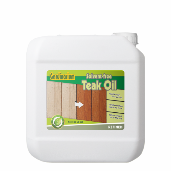 Gardinarium TEAK OIL / REFINED (Solventsiz Şeffaf Tik Yağı) 2½ lt