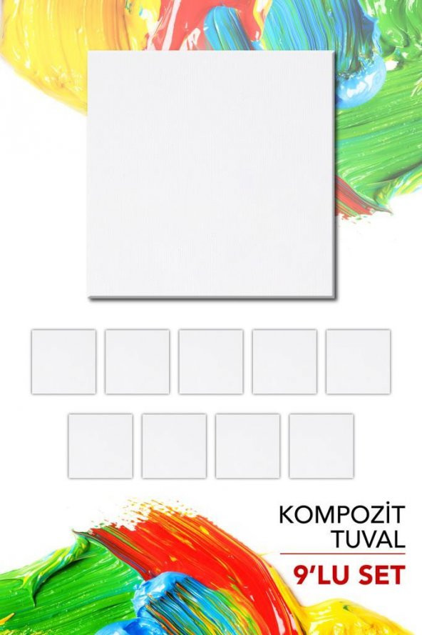 10x10 cm Pres Kompozit Tuval 9lu Set - 2