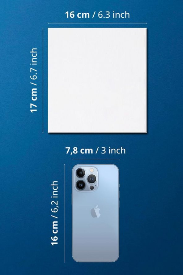 16x17 cm Pres Kompozit Tuval 6lı Set - 5