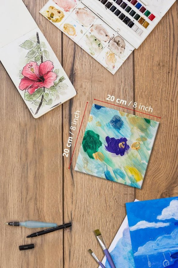 20x20 cm Pres Kompozit Tuval 3lü Set - 3