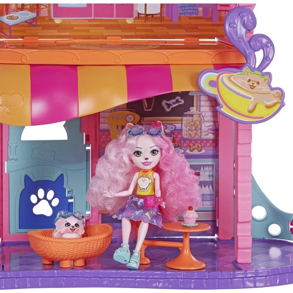 Orjinal Enchantimals Şehir Evi ve Kafe Oyun Seti 71cm - 4