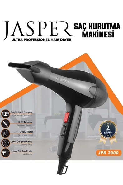 Jasper JPR-3000 Turbo Profesyonel 2500W Saç Kurutma Fön Makinesi