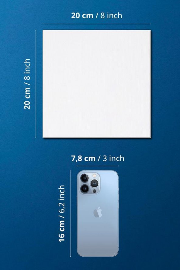 20x20 cm Pres Kompozit Tuval 12li Set - 4