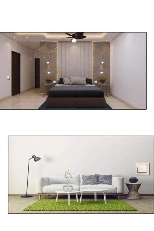 Schneider Asfora Krem Permütatör - Deviatör - Ara Vavien - Çerçeveli - Resim 6