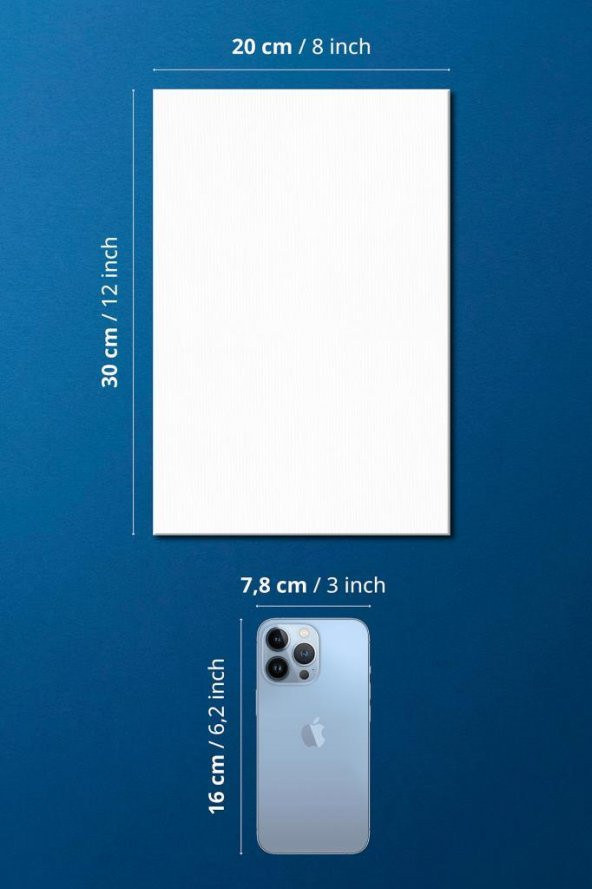 20x30 cm Pres Kompozit Tuval 3lü Set - 3