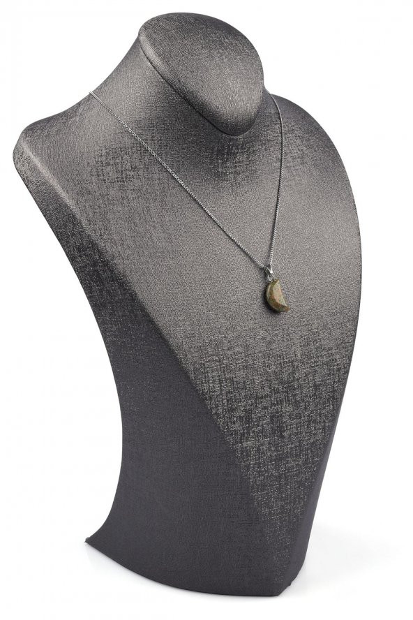 Unakit Doğal Taş Ay Model Kolye - Resim 2