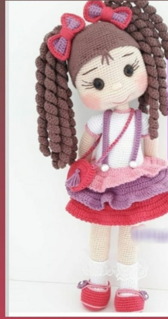 Amigurumi Lila Kız Bebek