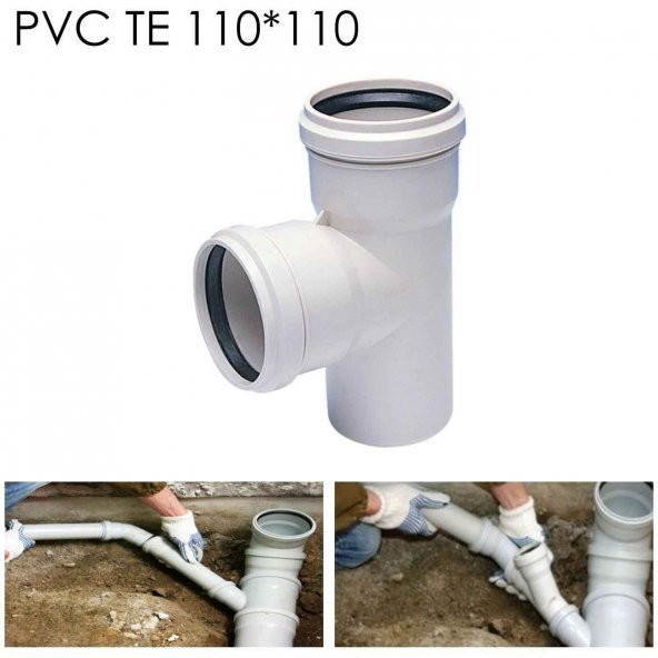 PVC Atık Su TE 110110-Binaların-Dairelerin atık su ve yağmur suyu tesisatlarında da kullanılır