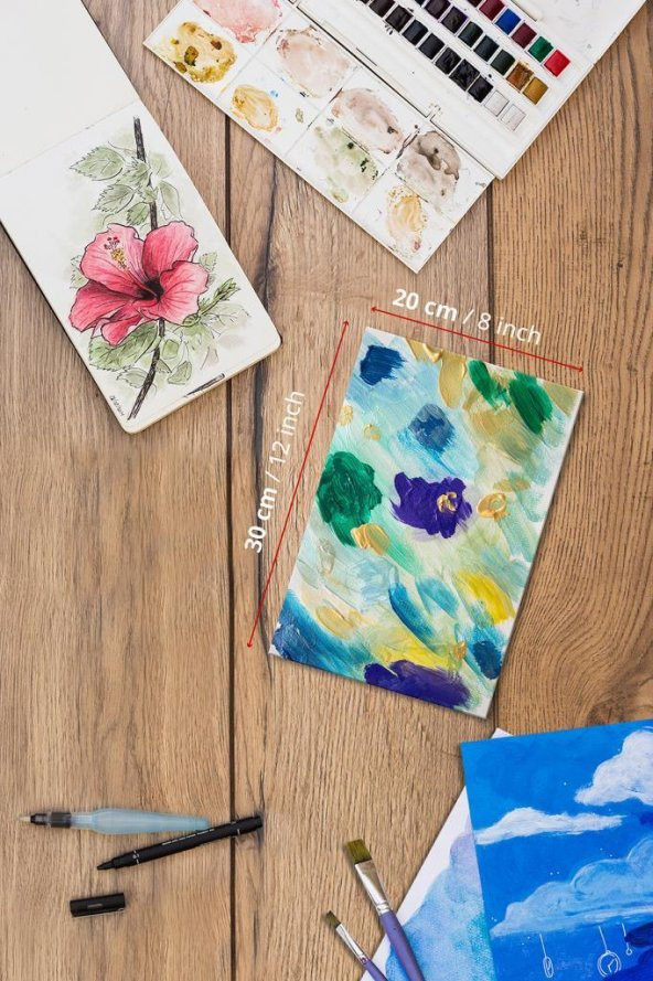 20x30 cm Pres Kompozit Tuval 9lu Set - 3
