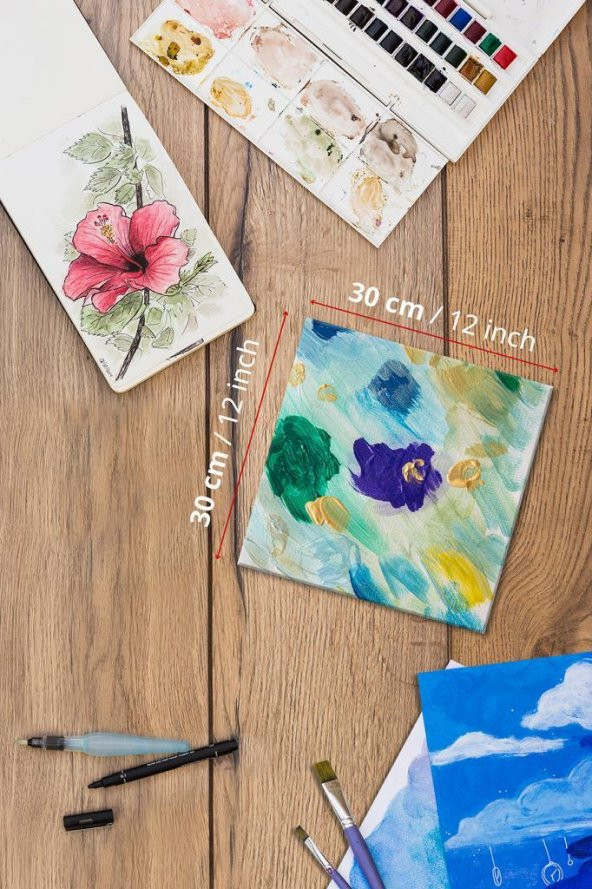 30x30 cm Pres Kompozit Tuval 6lı Set - 3
