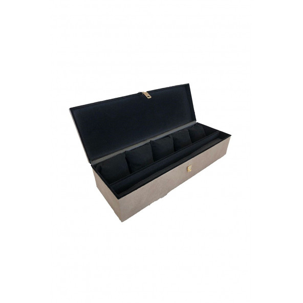 Adalinhome Deri Saat Aksesuar Kutusu Bej - Resim 2