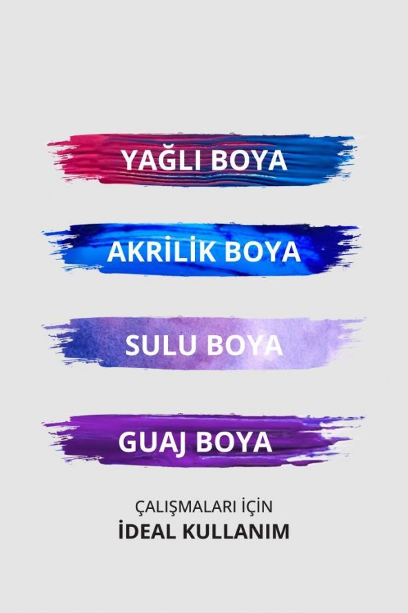 24x33 cm Pres Kompozit Elips Tuval 9lu Set - 5