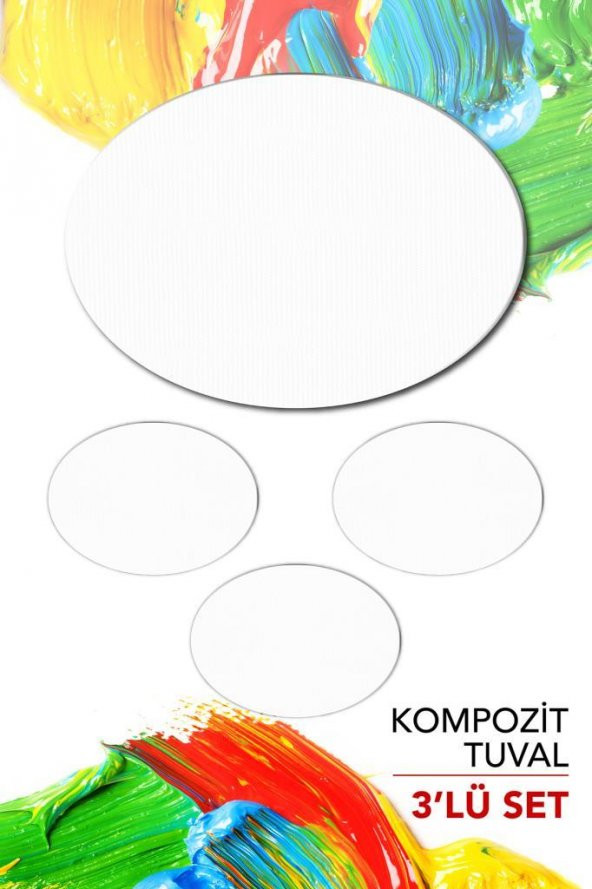 24x33 cm Pres Kompozit Elips Tuval 9lu Set - 2
