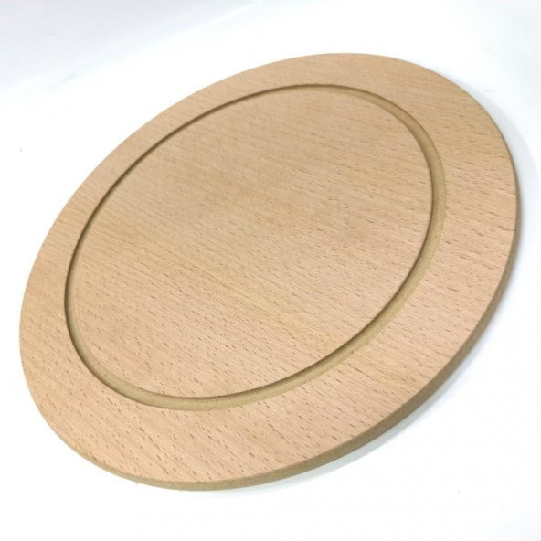 10 Adet MDF Ahşap Pizza Tahtası 28 Cm, Sunum Tahtası, Pizza Tabağı, Lahmacun ve Pide Servis Tahtası - 2