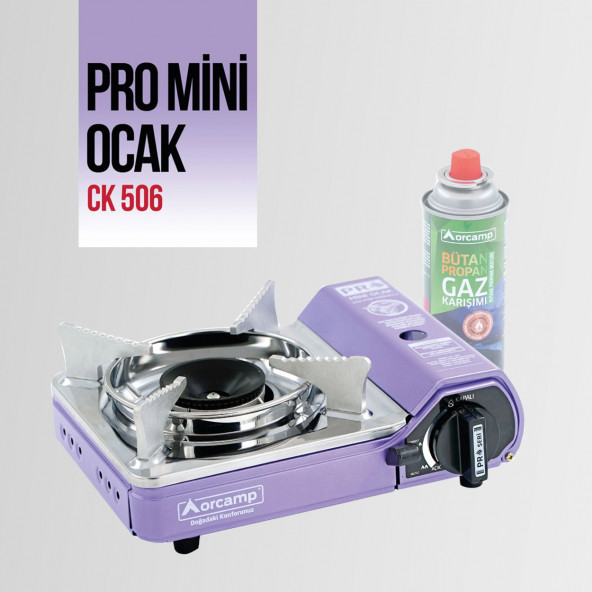 Ck-506 Orcamp Mini Tekli Kamp Ocak Çantalı Gaz Stop Emniyetli - 6