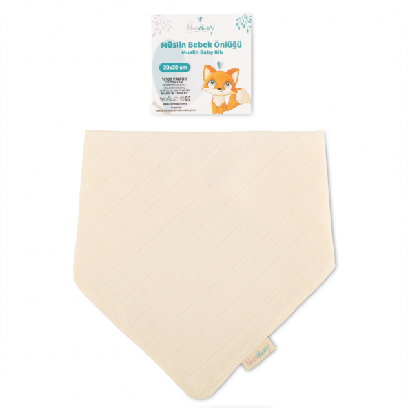 Novibaby 4lü Müslin Bebek Fular Önlük Mama Önlüğü Salya Bezi Ağız Mendili Bandana 30x30cm - 4