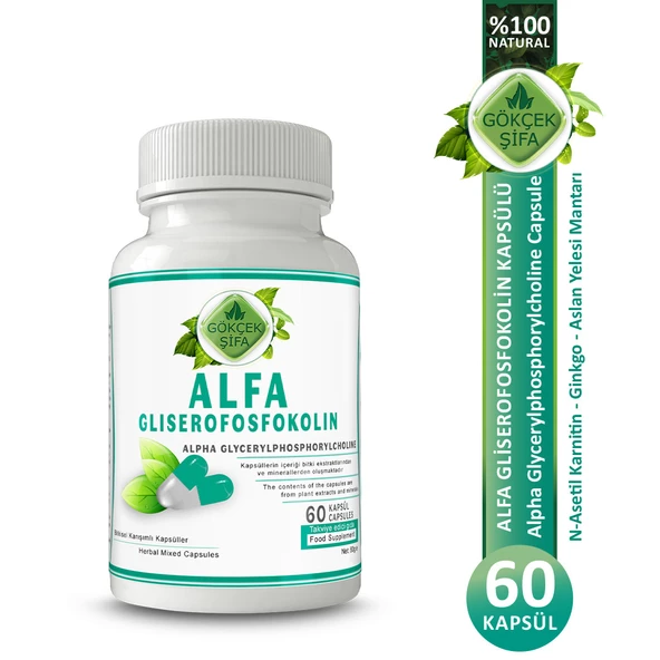 Alfa Gliserofosfokolin Kapsül (ALPHA GLYCERYLPHOSPHORYLCHOLİNE CAPSULE) 60 Adet