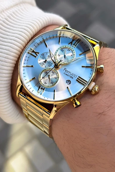 Ferrucci Function FCF.14079FM.04 Multi Fonksiyon Erkek Kol Saati 3 Atm Su Geçirmezlik - Resim 2