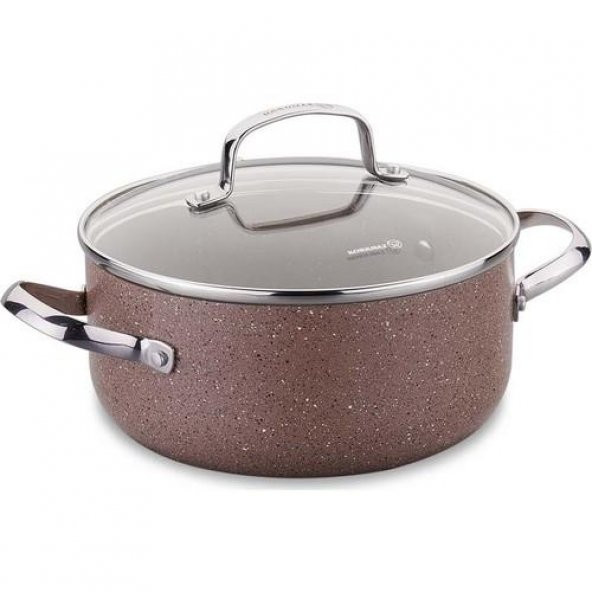Korkmaz Granit Derin Tencere 24 CM A2904 Browni