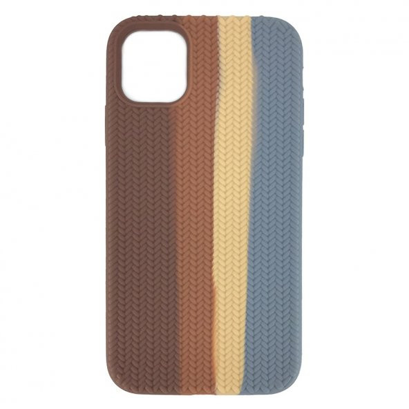 İphone 12 - 12 Pro Renkli Gökkuşağı - Colorful - Silikon Kılıf ürün görseli