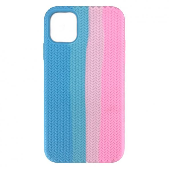 İphone 12 - 12 Pro Renkli Gökkuşağı - Colorful - Silikon Kılıf - Resim 3