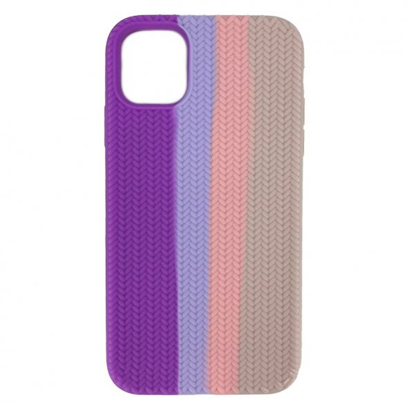 İphone 12 - 12 Pro Renkli Gökkuşağı - Colorful - Silikon Kılıf - Resim 6