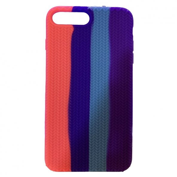 İphone 12 - 12 Pro Renkli Gökkuşağı - Colorful - Silikon Kılıf - Resim 9