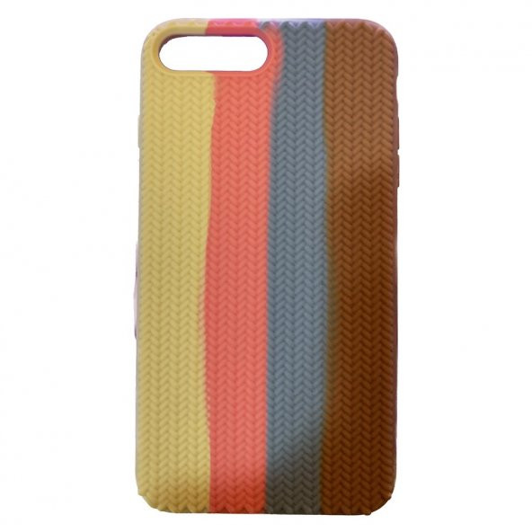 İphone 12 - 12 Pro Renkli Gökkuşağı - Colorful - Silikon Kılıf - Resim 11