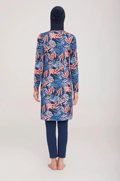 Maresiva Lucas 8010 Tam Boy Lycralı Dijital Desen Tesettür Mayo - Resim 7