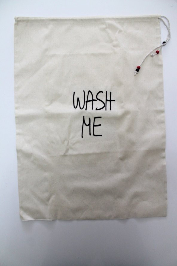 Wash Me Baskılı Çok Amaçlı Kirli Torbası 50x70cm - 4