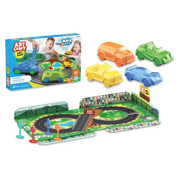 Dede Art Craft Kinetik Kum 750 gr Arabalar Seti 4639