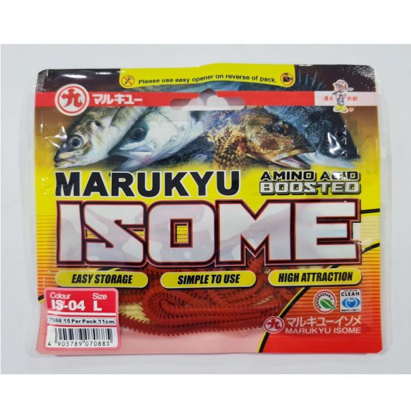 Marukyu Isome L Boy 11cm 15 Adet Lrf Yemi Renk: IS-04 Red
