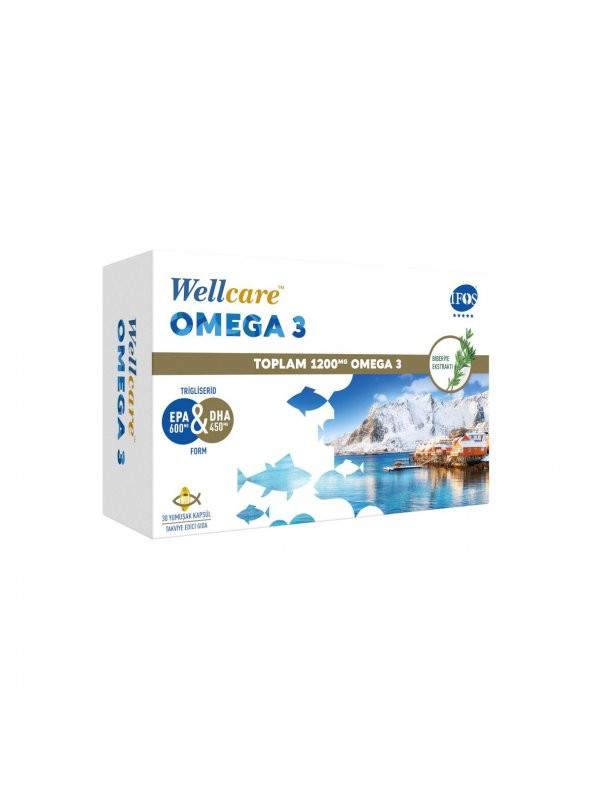 Wellcare Omega 3 Balık Yağı 30 Kapsül