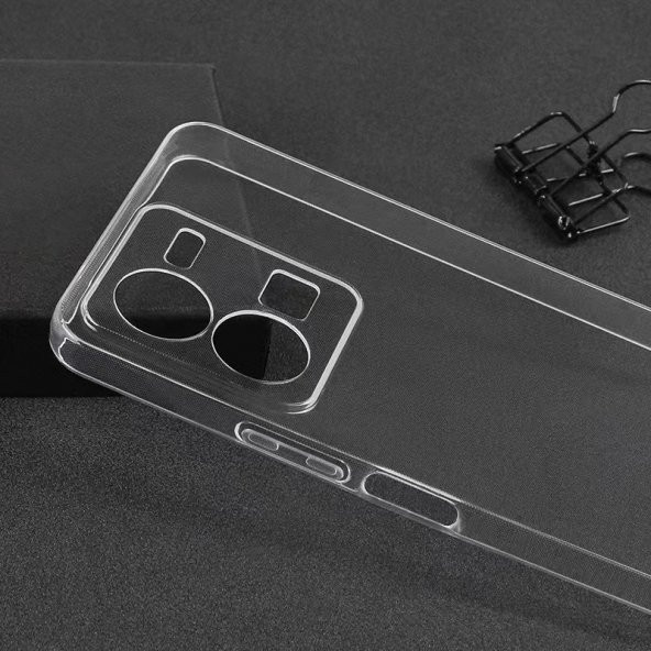 Vivo Y35 Kılıf Lüx Şeffaf Kamera Korumalı Silikon Kılıf - 4