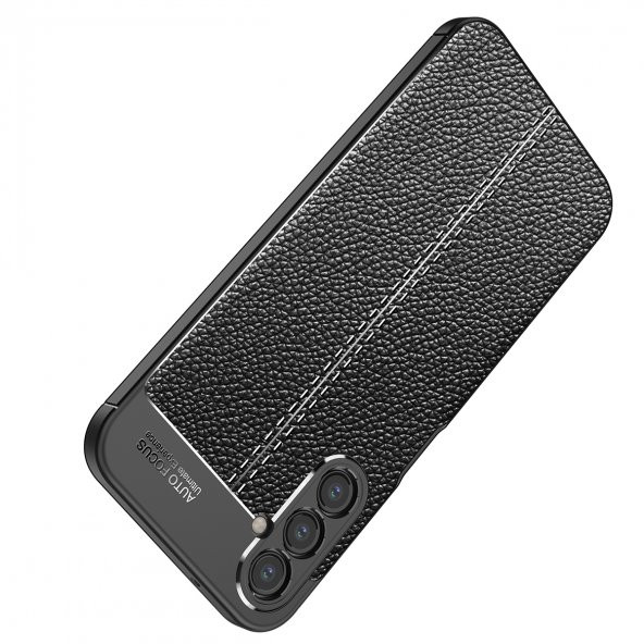 Samsung Galaxy A14 Kılıf Focus Deri Görünümlü Kamera Korumalı Silikon Kılıf - 7