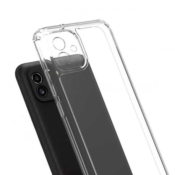 Samsung Galaxy A04E Kılıf Olex Antishock Darbe Emici Şeffaf Silikon Kılıf - 2
