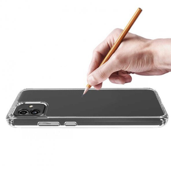 Samsung Galaxy A04E Kılıf Olex Antishock Darbe Emici Şeffaf Silikon Kılıf - 3